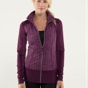 Lululemon Nice Asana Jacket Ziggy Wee August Glo / Plum Sz6 **Like New!!**
